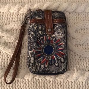 🌸Sakroots navy flower pattern wallet/wristlet